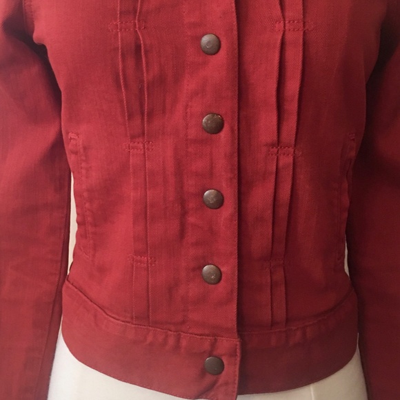 Lucky Brand Burnt Orange Jean / Denim Jacket - xs - Picture 7 of 11